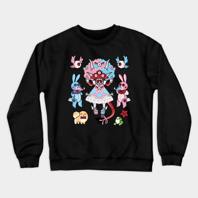 Eye Am Kawaii Krampus Crewneck Sweatshirt by JenniferSmith